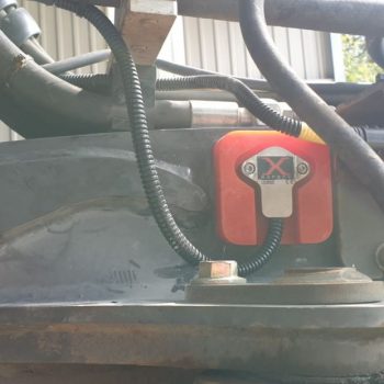 Mecalac 8MCR fitted with an Xwatch SS1 height limiter for DA Bishop .