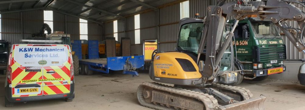 Mecalac 8MCR fitted with an Xwatch SS1 height limiter for DA Bishop .