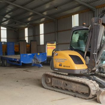 Mecalac 8MCR fitted with an Xwatch SS1 height limiter for DA Bishop .