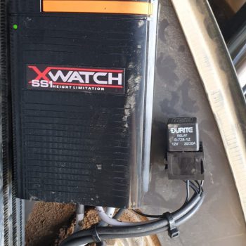 Mecalac 8MCR fitted with an Xwatch SS1 height limiter for DA Bishop .