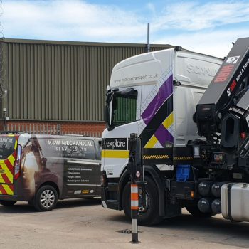 supply and install an Xwatch XW4 LMC , lorry mounted crane slew and height limiter to a Hiab with 17metres of telescoping sections for Explore Plant. 
