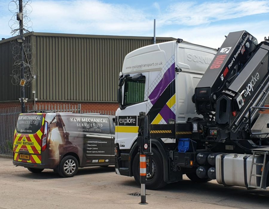supply and install an Xwatch XW4 LMC , lorry mounted crane slew and height limiter to a Hiab with 17metres of telescoping sections for Explore Plant. 