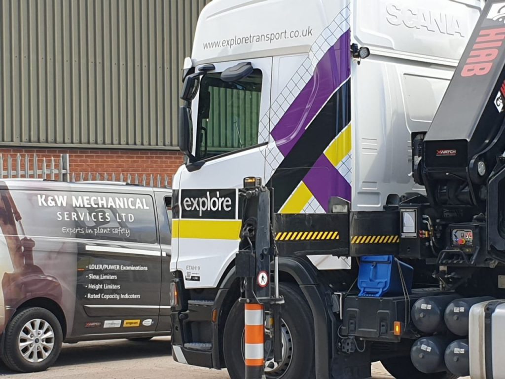 Supply and install an Xwatch XW4 LMC , lorry mounted crane slew and height limiter to a Hiab with 17metres of telescoping sections for Explore Plant. 