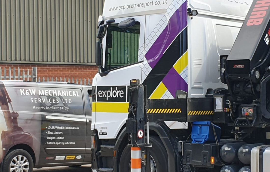 Supply and install an Xwatch XW4 LMC , lorry mounted crane slew and height limiter to a Hiab with 17metres of telescoping sections for Explore Plant. 