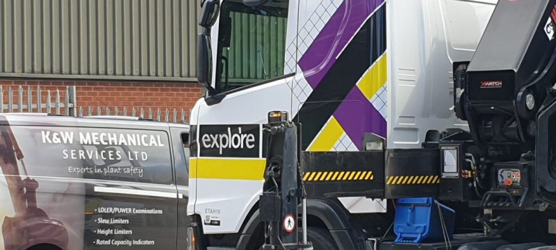 Supply and install an Xwatch XW4 LMC , lorry mounted crane slew and height limiter to a Hiab with 17metres of telescoping sections for Explore Plant. 
