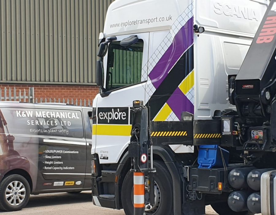 Supply and install an Xwatch XW4 LMC , lorry mounted crane slew and height limiter to a Hiab with 17metres of telescoping sections for Explore Plant. 