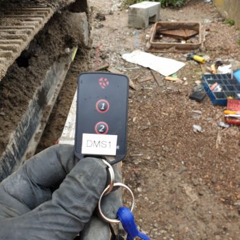 Humber Bridge as a backdrop for this Xwatch XW2 rated capacity indicator c/ w height limit on a Volvo EWR150e with TAB boom.