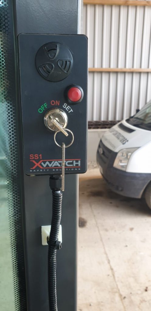 Mecalac 8MCR fitted with an Xwatch SS1 height limiter for DA Bishop .