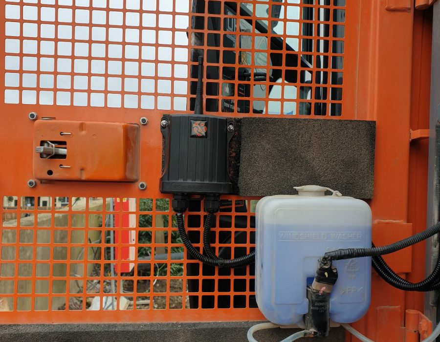 Remote deadman switch installed for Synergy Plant Hire on one of their Hitachi ZX225 at Milton Keynes Railway Station