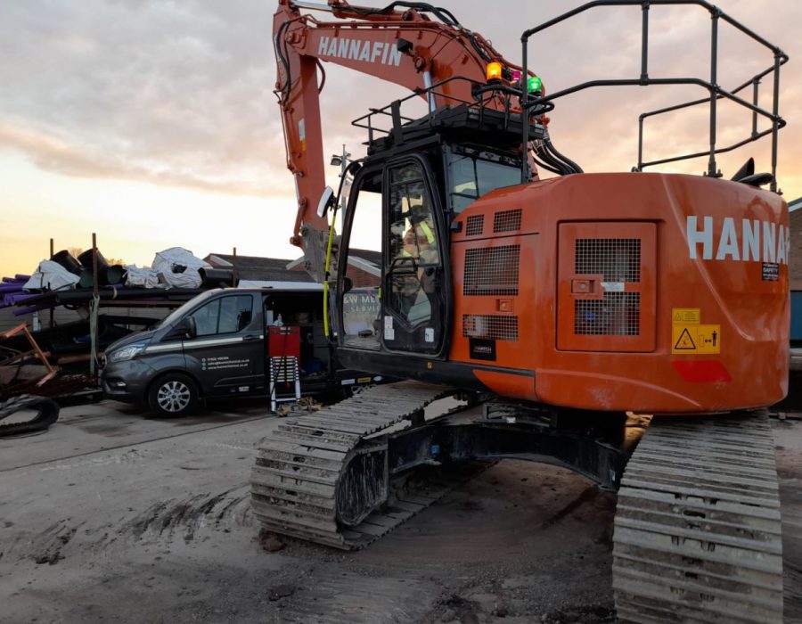 Xwatch XW2 installs carried out on a Hitachi ZX135 & Hitachi ZX225