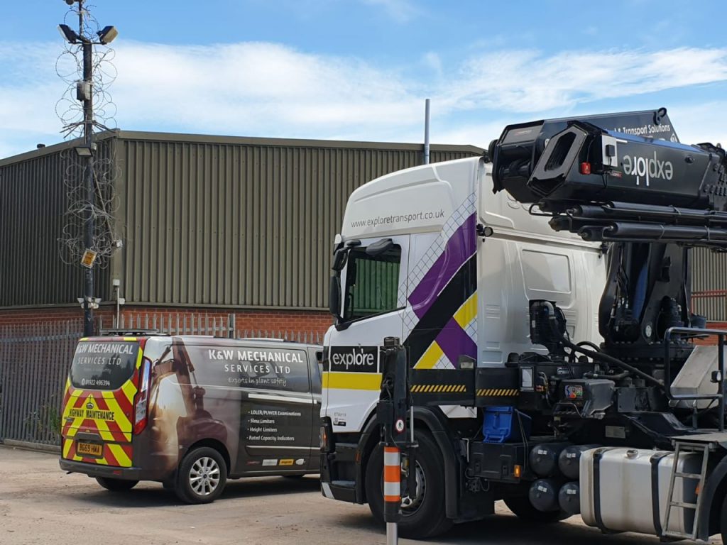 Supply and install an Xwatch XW4 LMC , lorry mounted crane slew and height limiter to a Hiab with 17metres of telescoping sections for Explore Plant.