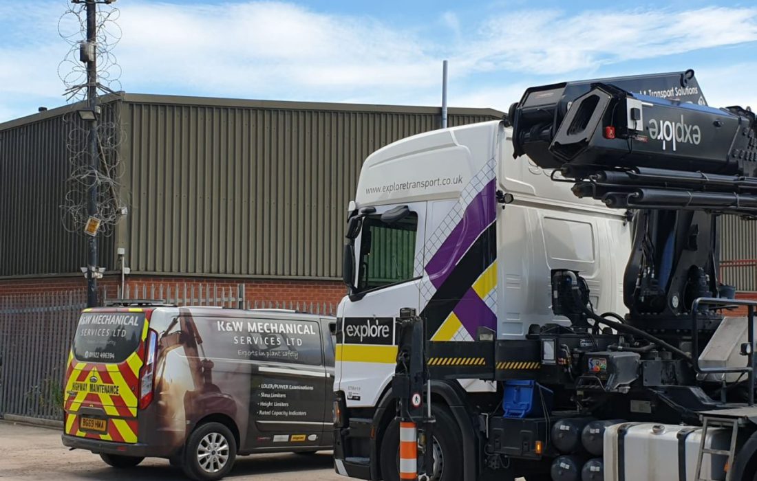 Supply and install an Xwatch XW4 LMC , lorry mounted crane slew and height limiter to a Hiab with 17metres of telescoping sections for Explore Plant.