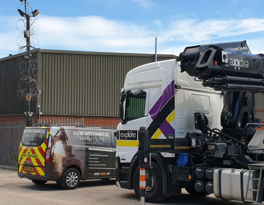 Supply and install an Xwatch XW4 LMC , lorry mounted crane slew and height limiter to a Hiab with 17metres of telescoping sections for Explore Plant.